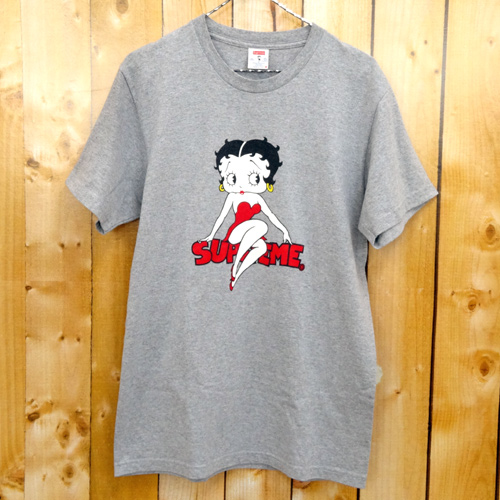 【中古】Supreme Betty Boop Tee / シュプリーム ベティ ブープ Tシャツ 16SS/サイズ：M/カラー：グレー・灰/半袖/プリント【山城店】