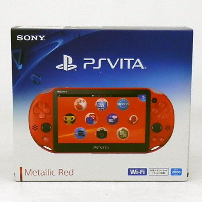 【完品・未使用に近い】PS Vita PCH-2000 メタリックレッド 本体