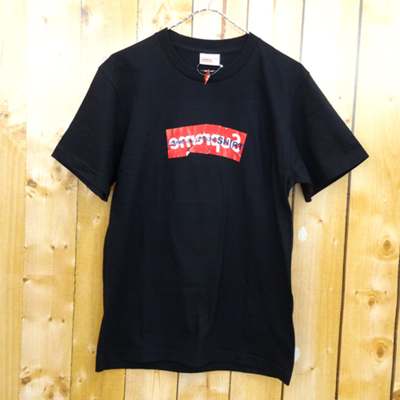 【中古】Supreme×COMME des GARCONS SHIRT Box Logo Tee / サイズ：S/ブラック/国内正規品/半袖/コラボ/ストリート【山城店】