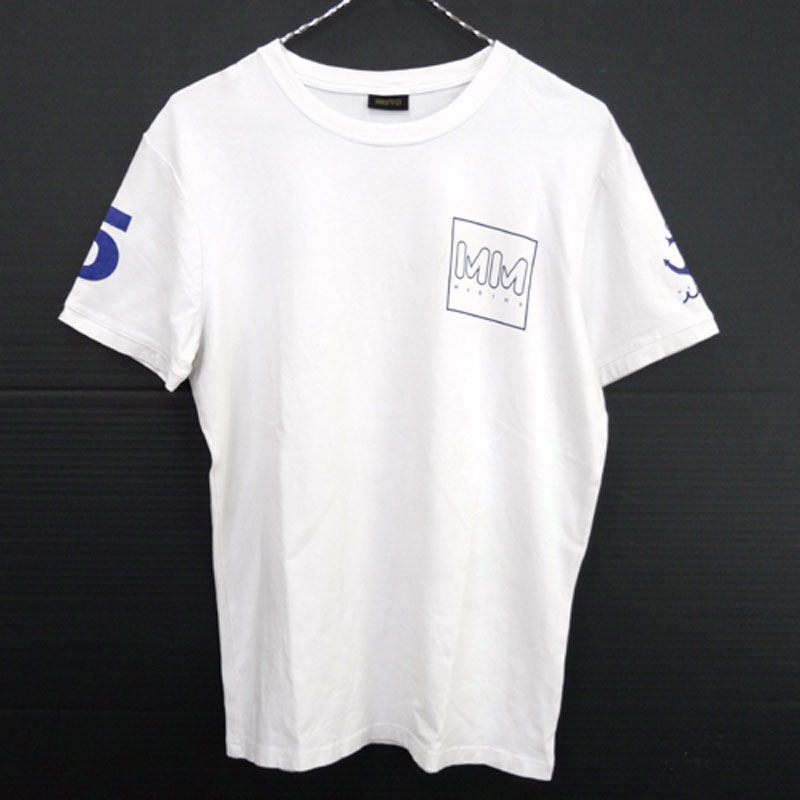 【中古】muta marine ムタ マリーン/s/s プリントTee/サイズ：M/カラー：ホワイト/半袖/ナンバリング/クルーネック/セレクト【山城店】