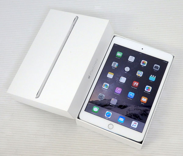 【中古】Apple iPad mini3 MGJ12J/A 64GB Wi+Fi Cellular 白ロム ソフトバンク アイパッド ミニ【米子店】