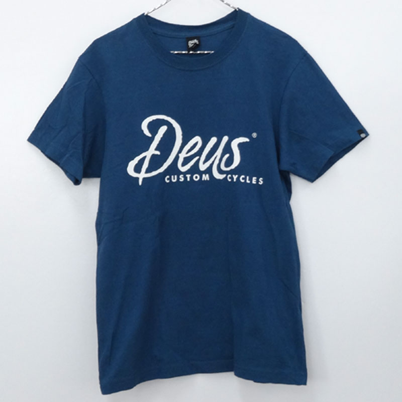 【中古】Deus デウス 半袖 Tシャツ Tee/サイズ：S/カラー：ネイビー/サーフ/アメカジ/プリント/春夏【山城店】