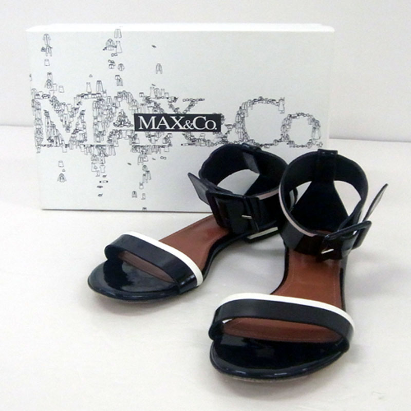 【中古】MAX ＆ CO マックス＆コー/サンダル/サイズ：37/カラー：ブラック/夏/エナメル/靴 シューズ【山城店】