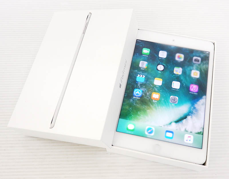 【中古】SoftBank iPad mini4 Wi-fi+Cellular 128GB シルバー MK772J/A 白ロム ソフトバンク【米子店】