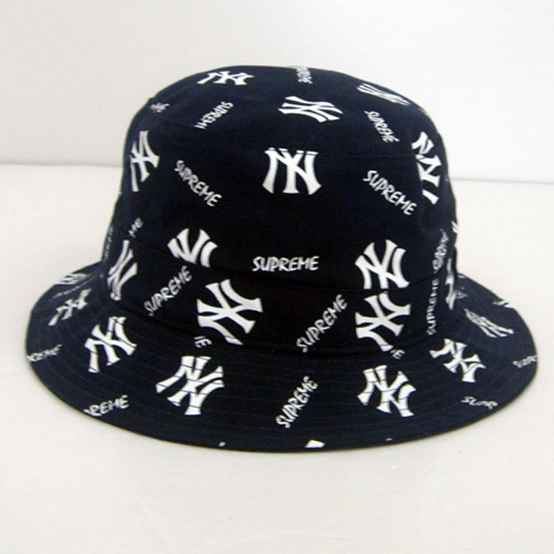 supreme yankees cap 15ss ネイビー