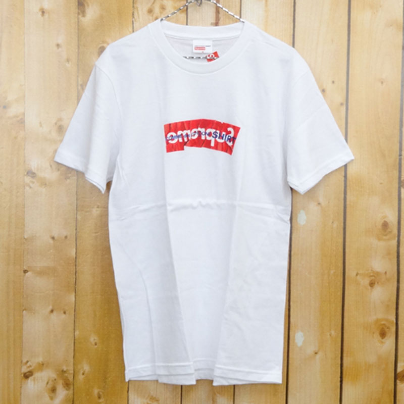 【中古】Supreme × COMME des GARCONS SHIRT シュプリーム×コムデギャルソンシャツ BOXLogo Tee/ボックスロゴTシャツ/M/白/ホワイト【山城店】