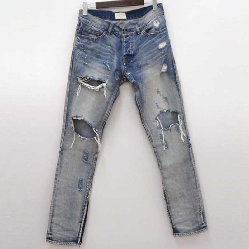 【中古】FEAR OF GOD フィアオブゴッド SELVEDGE DENIM VINTAGE INDIGO JEAN/2015～2016/32/ブルーインディゴ【山城店】