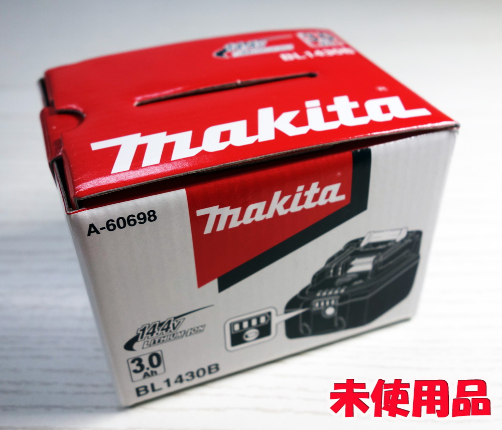 【中古】makita リチウムイオンバッテリー BL1430B 14.4V 3.0Ah ブラック [173]【福山店】