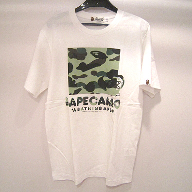 【中古】A BATHING APE/アベイシングエイプ 半袖 Ｔシャツ カットソー ホワイト系 【福山店】