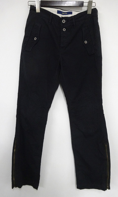 【中古】KAPITAL/キャピタル パンツ ボタンフライ 裾ジップ ブラック/黒 SIZE:1/サイズ:1［122］【福山店】