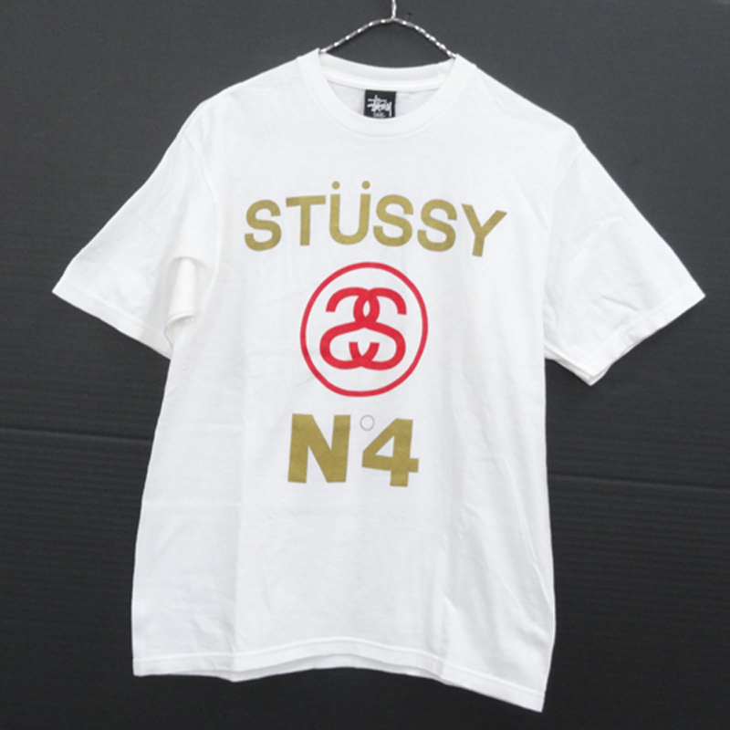【中古】STUSSY ステューシー ロゴTee/サイズ：S/カラー：ホワイト/半袖/プリント/Tシャツ【山城店】