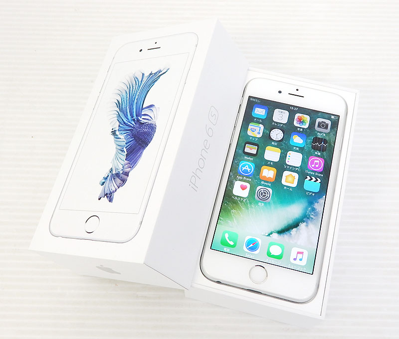 【中古】Apple iPhone6s 16GB シルバー MKQK2J/A 白ロム アイフォン アップル【米子店】