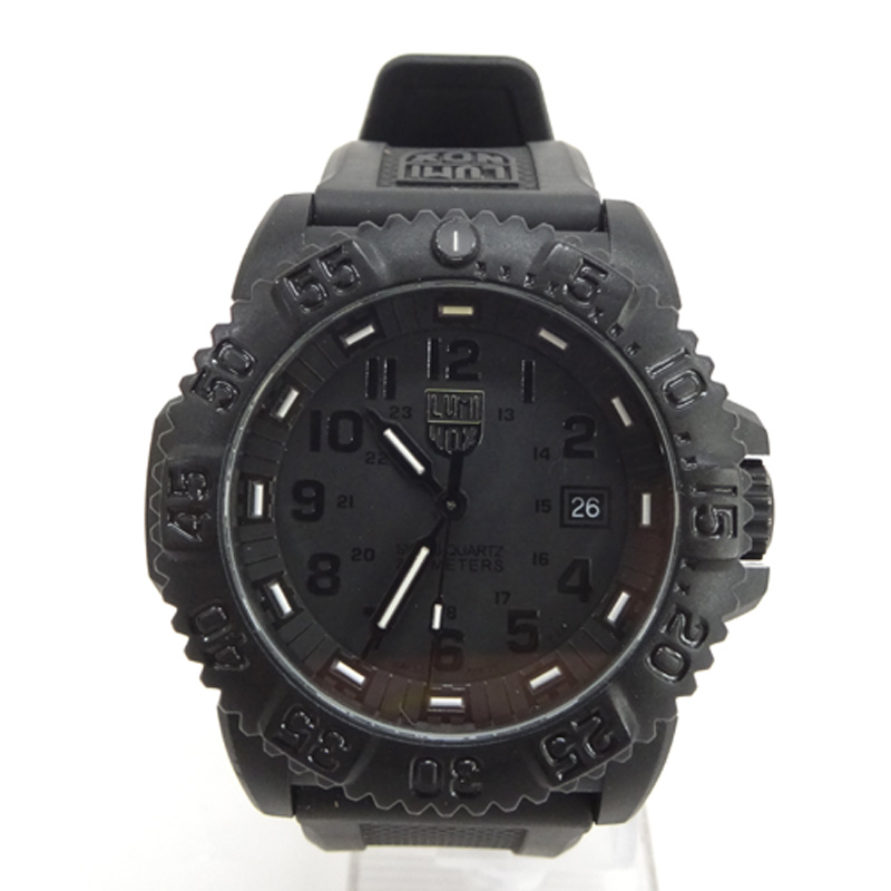 【中古】LUMINOX(ルミノックス) ネイビーシールズ 3050/3950 / スイス/ブラックアウト/カラー：BLACK《腕時計/ウォッチ》【山城店】