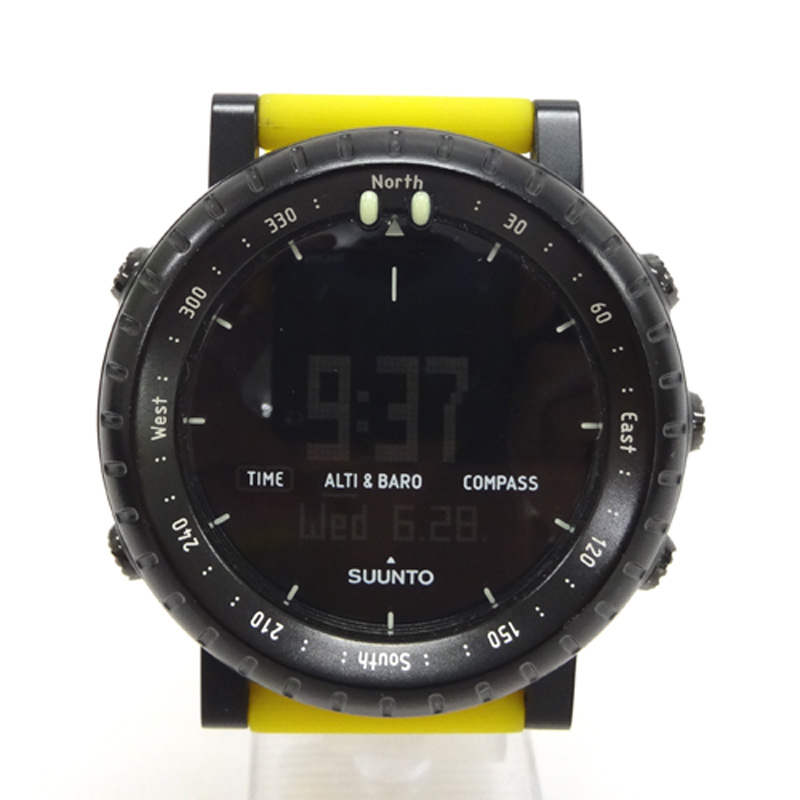 【中古】SUUNTO(スント) CORE デジタル ラウンド/コア/電池/カラー：ブラック×イエロー《腕時計/ウォッチ》【山城店】