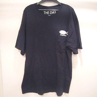 【中古】THE DAY/ザデイ 半袖 ポケット Tシャツ カットソー コットン ブラック系 【福山店】