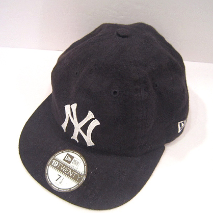 【中古】NEW ERA/ニューエラ リネン キャップ 19TWENTY CAP COOPERSTOWN ブラック系 【福山店】