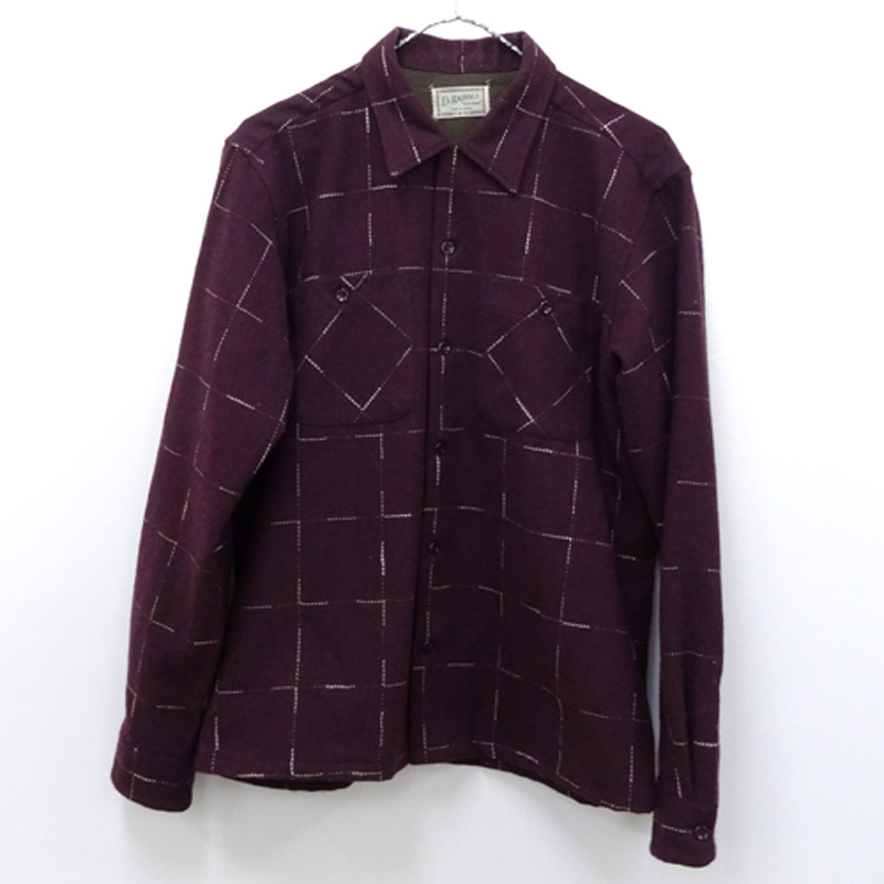 【中古】RADIALL(ラディアル) 長袖 ウール ボックスシャツ/12AW/サイズ：M/カラー：ワインレッド/ルード/秋冬【山城店】