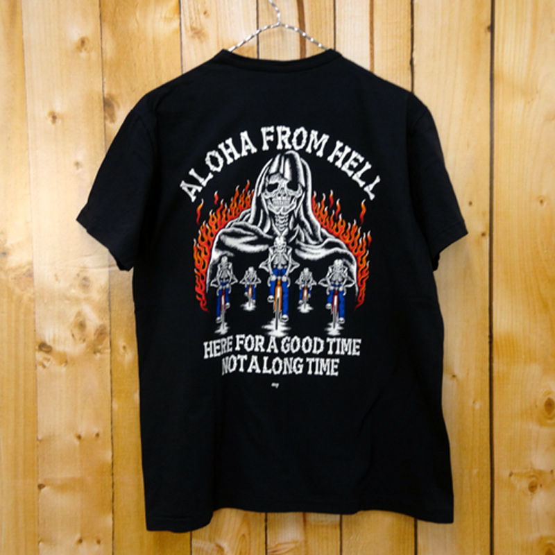 【中古】COOTIE LEADER BIKES Tee クーティー 半袖Tシャツ/ルード/GLORYBOUND/プリント/サイズ：L/カラー：黒/【山城店】