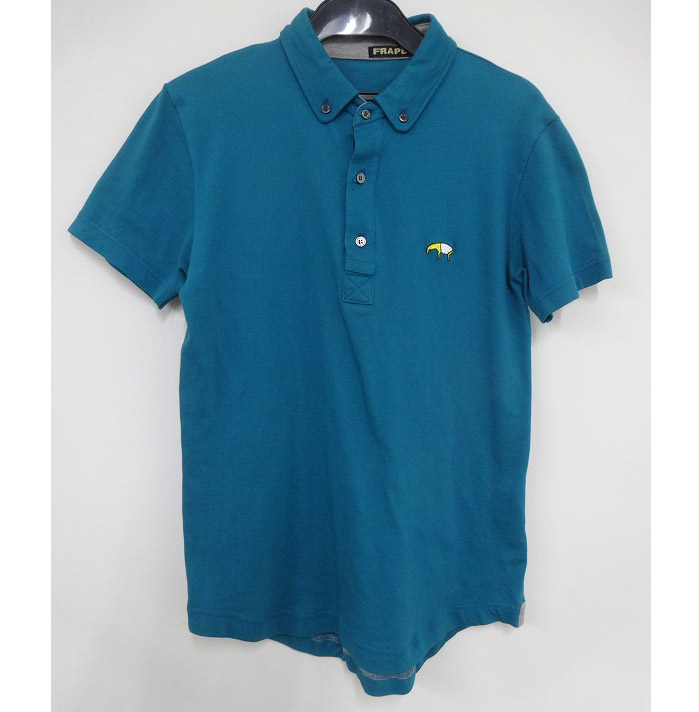 【中古】FRAPBOIS フラボア 刺繍入り 半袖 ポロシャツ サイズ1 青緑系 【福山店】