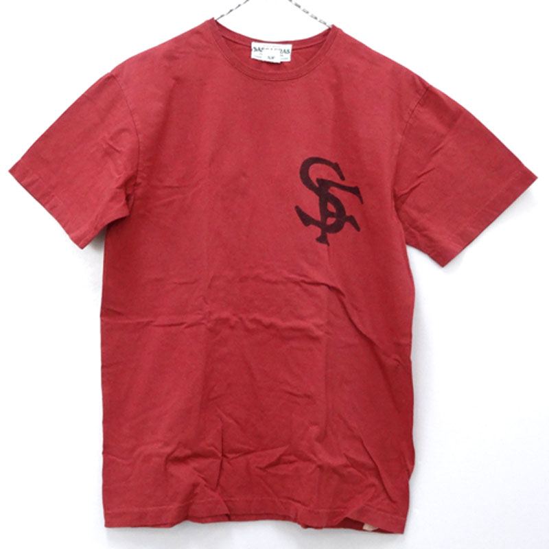 【中古】SASSAFRAS ササフラス SF LOGO TYPE Tee SFロゴタイプ Tシャツ サイズ：M/カラー：レッド系/アメカジ【山城店】