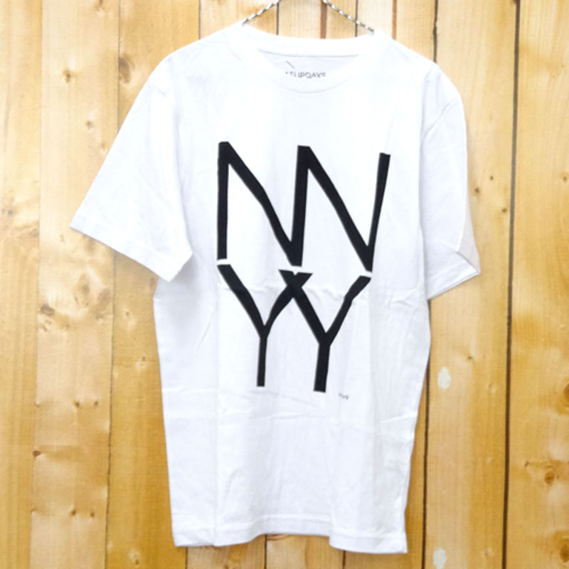 【中古】SATURDAYS SURF NYC 半袖プリントTシャツ サイズ：L/カラー：ホワイト/ロゴ/TEE/カジュアルサーフ/インポート【山城店】