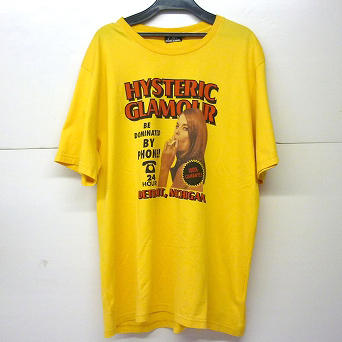 【中古】HYSTERIC GLAMOUR/ヒステリックグラマー 半袖 ガールズプリント Tシャツ カットソー イエロー系 【福山店】