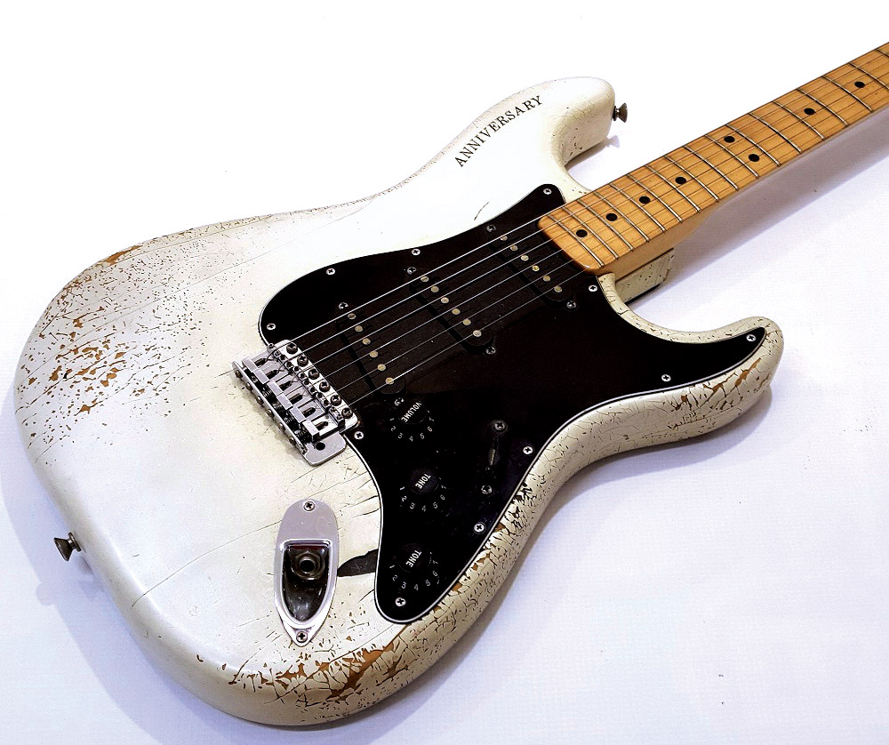 【中古】Fender usa 25th anniversary stratocaster フェンダーUSA 25周年記念 ストラトキャスター ホワイトパール ギター 【福山店】