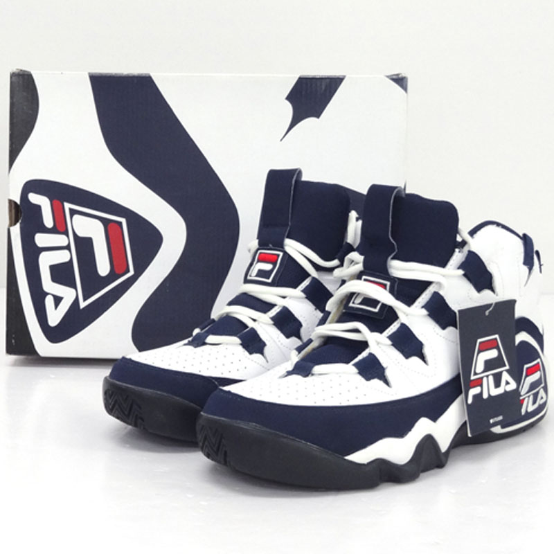 【中古】FILA ”2013” THE 95RETORO ”Graht Hill" /27.5cm/ホワイト×ネイビー/スニーカー/靴 シューズ【山城店】
