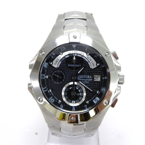 【中古】SEIKO COUTURA (セイコー コーチュラ) 品番：7T84-OABO/クロノグラフ/防水/電池/カラー：シルバー×ブラック 《時計/ウォッチ》【山城店】