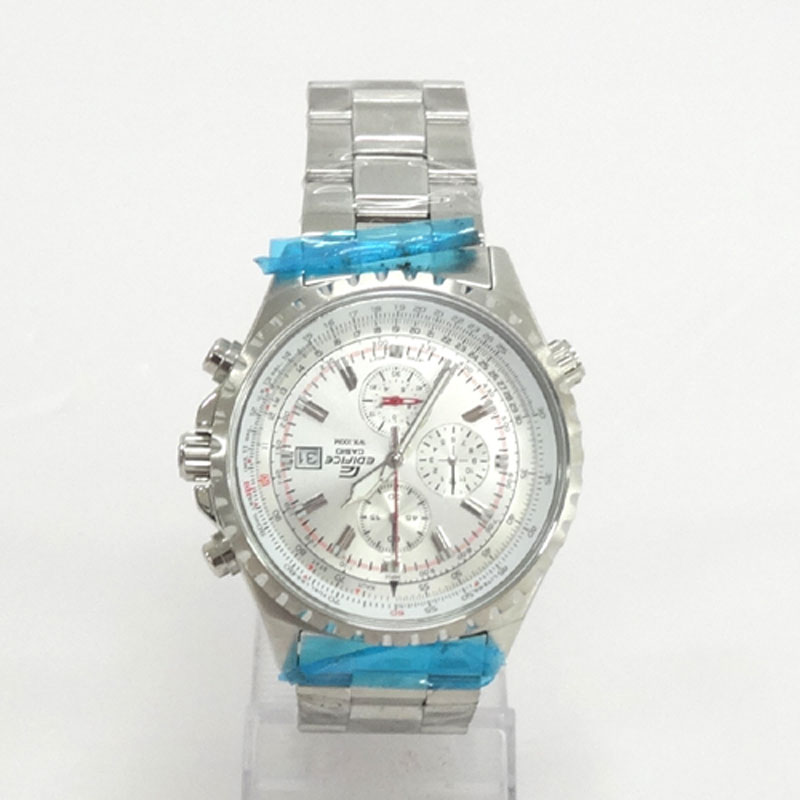 【中古】CASIO カシオ EDIFICE エディフス/シルバー×ホワイト/EF-527D-7AVDF/クロノグラフ/デイト《腕時計/ウォッチ》【山城店】