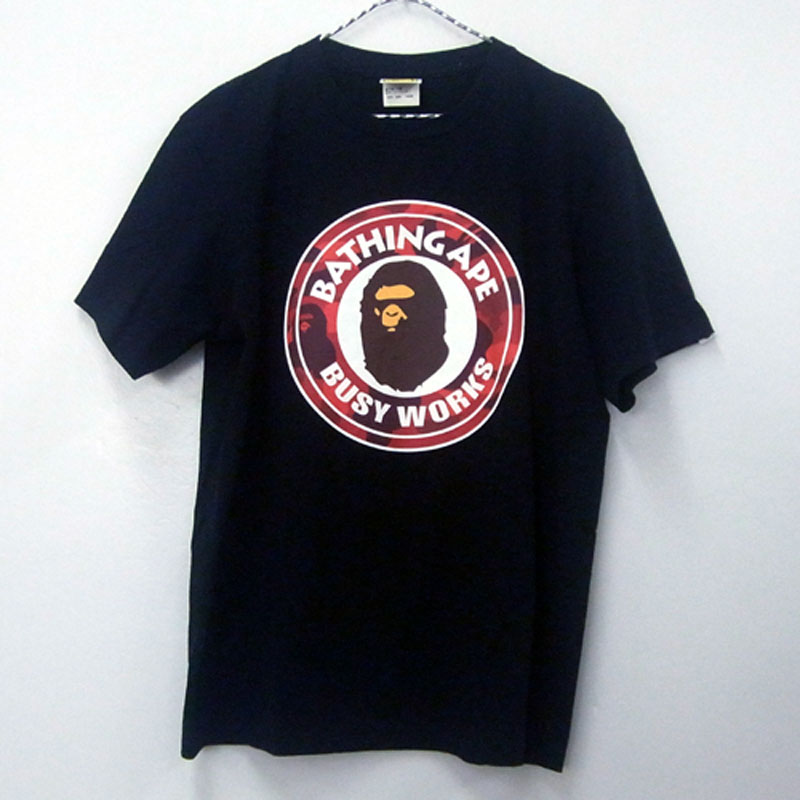 【中古】A BATHING APE アベイシングエイプ/半袖 Tシャツ/サイズ：L/色：黒/ストリート【山城店】