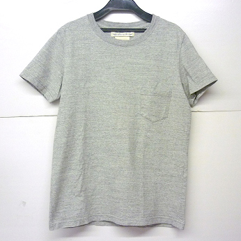 【中古】REMI RELIEF/レミレリーフ 半袖 無地 ポケット Tシャツ カットソー コットン グレー系 【福山店】