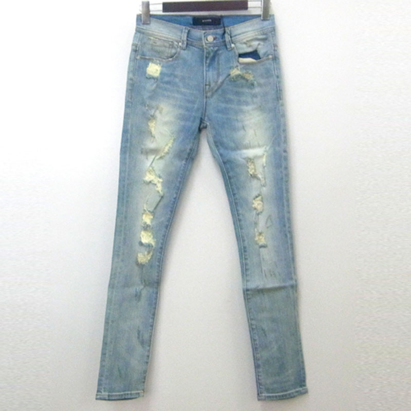 【中古】STAMPD スタンプド/”17SS" Distressed Skinny Fit Denim/ダメージ加工 スキニー デニムパンツ/サイズ：28/ストリート【山城店】