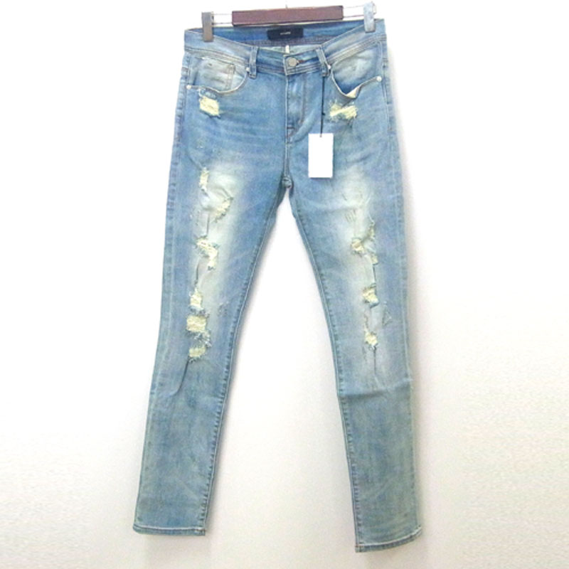 【中古】STAMPD スタンプド/”17SS" Distressed Skinny Fit Denim/ダメージ加工 スキニー デニムパンツ/サイズ：31/ストリート【山城店】