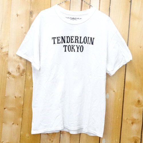 【中古】TENDERLOIN テンダーロイン ロゴプリント 半袖 Tシャツ/サイズ：L/カラー：ホワイト/ストリート【山城店】