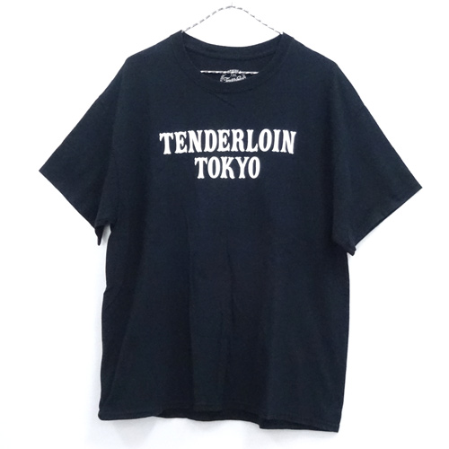 【中古】TENDERLOIN テンダーロイン ロゴプリント 半袖Tシャツ/サイズ：L/カラー：ブラック/ストリート【山城店】