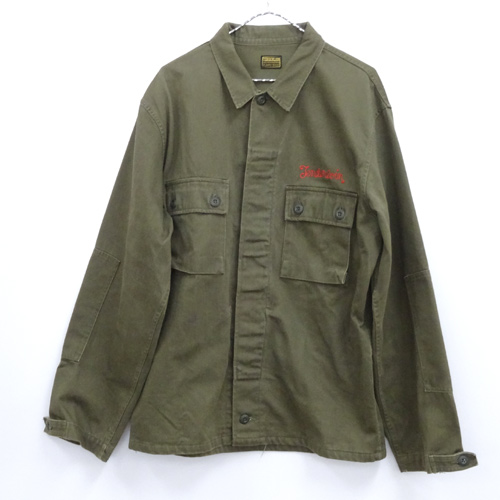 【中古】TENDERLOIN T-BDU JACKET/テンダーロイン ジャケット/カーキ/サイズ：L/ミリタリー刺繍/バイカーズ/ルード/ストリート【山城店】