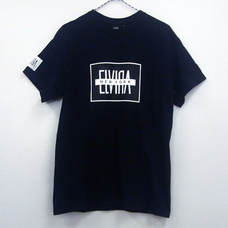 【中古】ELVIRA エルヴィラ/Box Logo Tee/ボックスロゴ Tシャツ/半袖/バックライン/国内正規品/サイズ：M/色：黒/ストリート【山城店】
