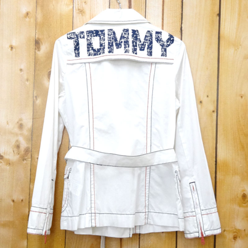 【中古】tommy jeans トミージーンズ ジャケット サイズ：S/カラー：ホワイト/ライトアウター/テーラード/トレンチ【山城店】