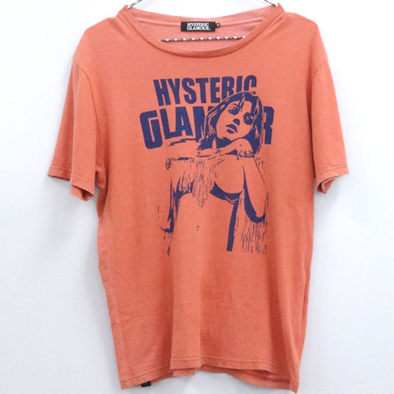 開放倉庫 | 【中古】HYSTERIC GLAMOUR ヒステリックグラマー 半袖Tシャツ/サイズ：M/カラー：オレンジ系/ガールズプリント
