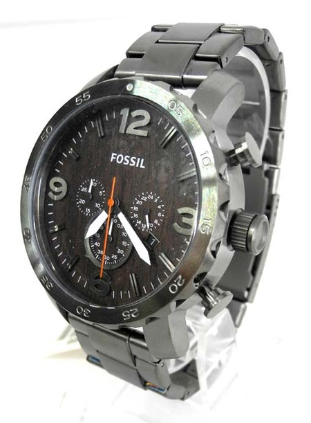 【中古】FOSSIL フォッシル 腕時計 メンズ NATE ネイト クロノグラフ JR1355 ステンレス