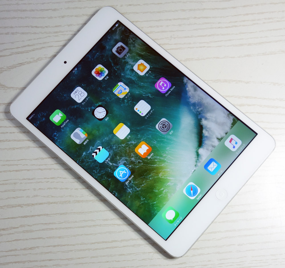 【中古】au Apple iPad mini2 Wi-Fi Cellular 16GB ME814JA/A Silver [164]【福山店】