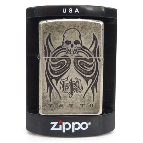【中古】ZIPPO(ジッポ) トライバル タトゥー オイルライター/喫煙具/カラー：シルバー《ジッポー・ライター》【山城店】