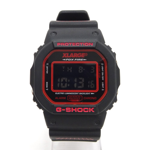 【中古】G-SHOCK × X-LARGE(ジーショック×エクストララージ) 腕時計/品番：DW-5600VT/カラー：ブラック×レッド《ウォッチ》【山城店】