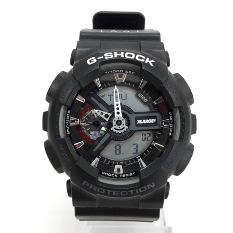 【中古】G-SHOCK × X-LARGE(ジーショック×エクストララージ) 腕時計 品番：GA-110/カラー：ブラック《ウォッチ》【山城店】