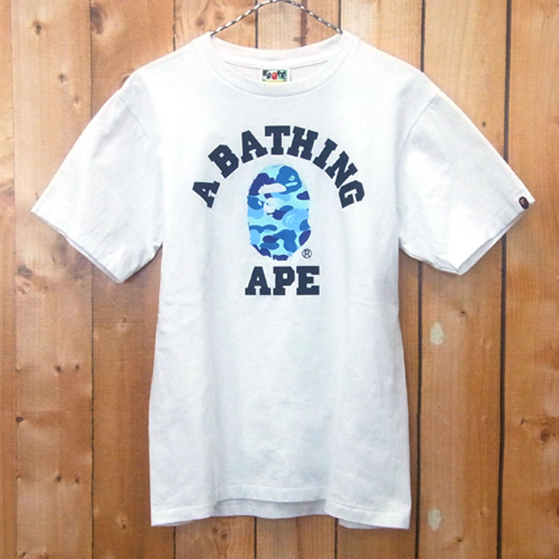 【中古】A BATHING APE/アベイシングエイプ/半袖 Tシャツ/サイズ：S/色：白/ストリート【山城店】