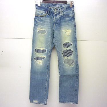 【中古】HYSTERIC GLAMOUR SP加工 WR デニム パンツ 0253AP02 ジーンズ 28サイズ メンズ古着[118]【福山店】