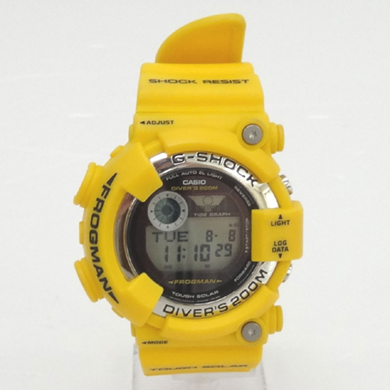 【中古】G-SHOCK ジーショック 時計/品番：GF-8250/カラー：イエロー/Gショック/FROGMAN/フロッグマン/黄蛙《腕時計/ウォッチ》【山城店】