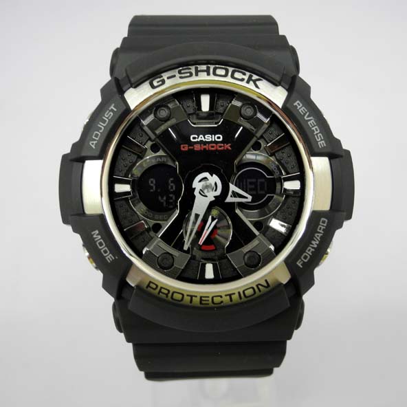 【中古】CASIO G-SHOCK  カシオ Gショック 腕時計 メンズ アナデジモデル GA-200-1A ブラック 海外モデル
